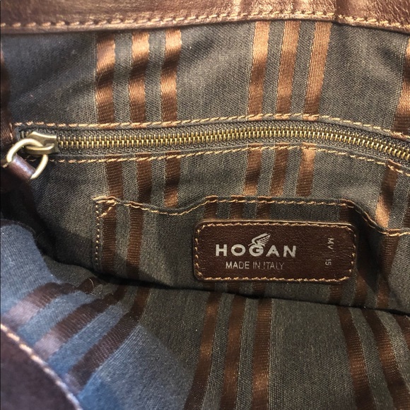 Tod’s Hogan Brown Leather Shoulder Bag with Optional Strap for Crossbody - Picture 6 of 6